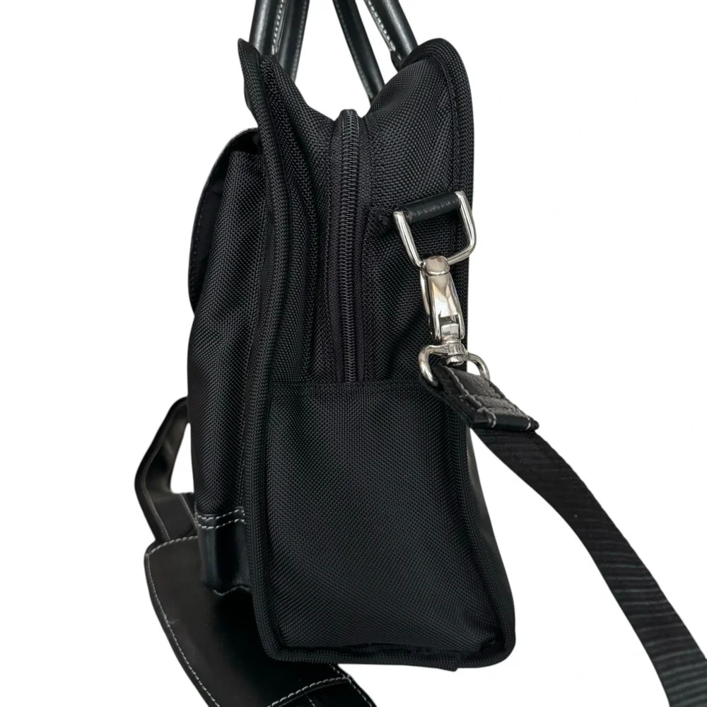 Franklin Covey Laptop Bag Briefcase Black Leather